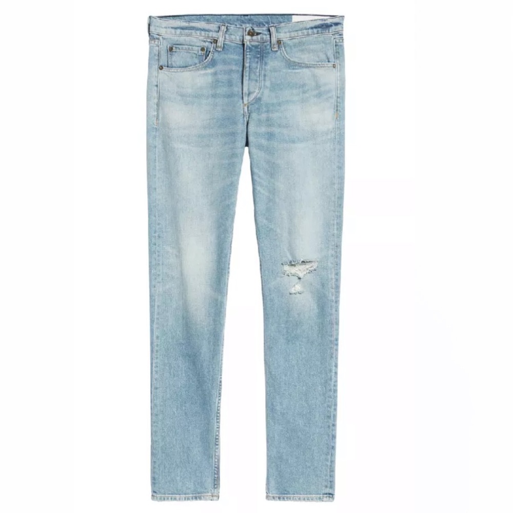 NEW Rag & Bone Fit 2 Slim Fit Ripped Blue Jeans 32 - Picture 4 of 6